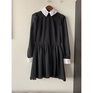 Deandri Sheer Long Sleeve Roselle Dress